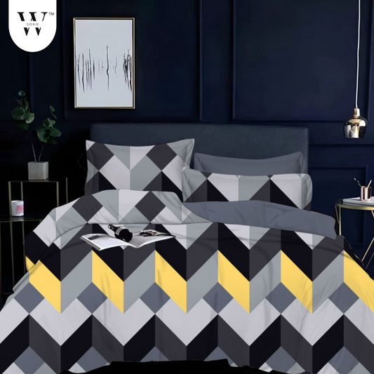 wsoko 300tc Soft Cotton Bedsheet for Double Bed, Size 90x100 inches with 2 Large Size Pillow Covers